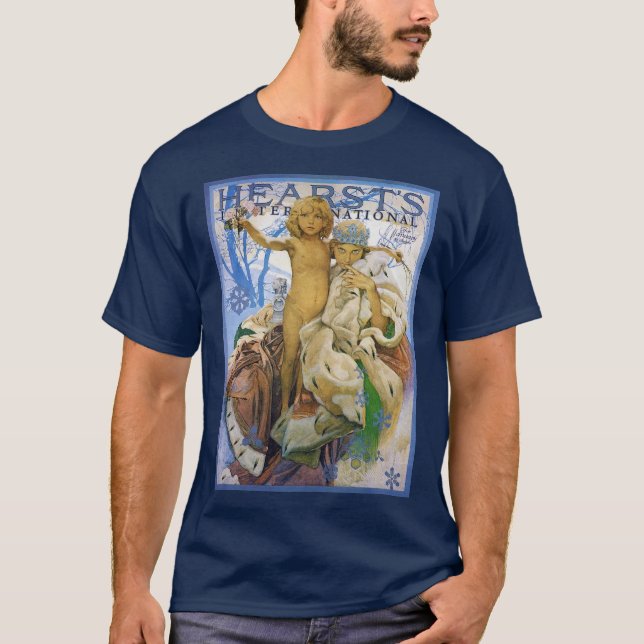 Camiseta Cobrir da Revista, Alphonse Mucha (Frente)