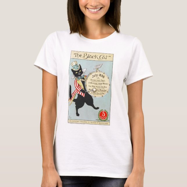 Camiseta Cobrir da Revista Black Cat Genuine Vintage (Frente)