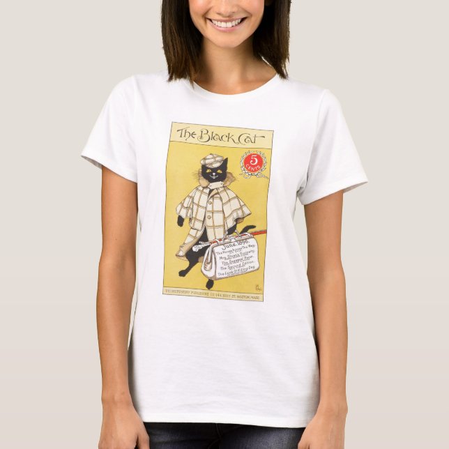 Camiseta Cobrir da Revista Black Cat Genuine Vintage (Frente)