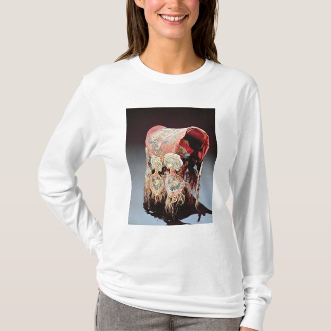 Camiseta Cobrir da sela com os grifos que atacam cabras (Frente)