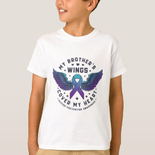 Camiseta Cobrir das Asas do Meu Irmão Meu Coração Suicídio