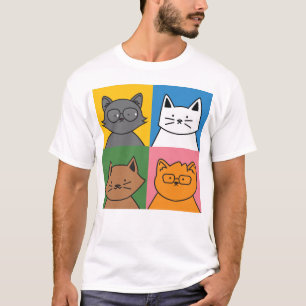 Camiseta Cobrir de Álbum Quatro Cat Faces