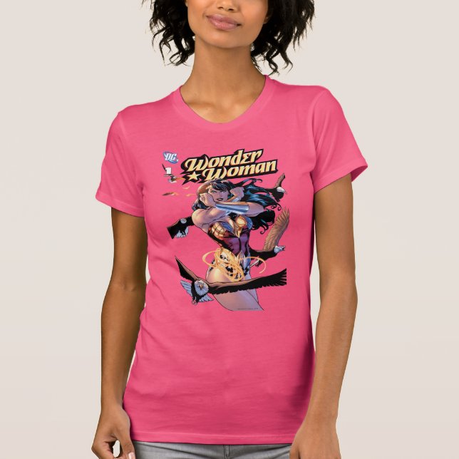 Camiseta Cobrir de banda desenhada da Mulher Maravilha #1 (Frente)