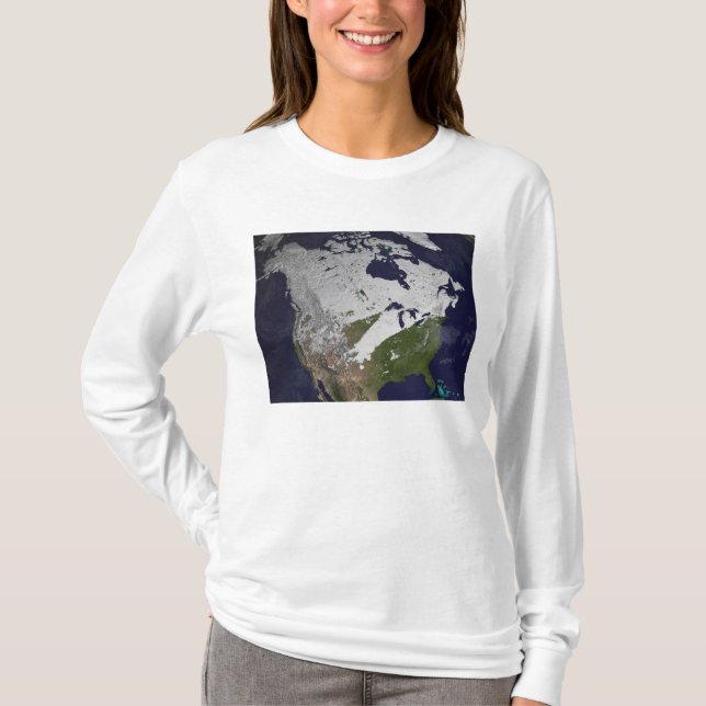 Camiseta Cobrir de inverno na neve no hemisfério Norte (Frente)