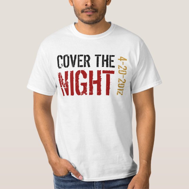 Camiseta Cobrir de Kony a noite (Frente)
