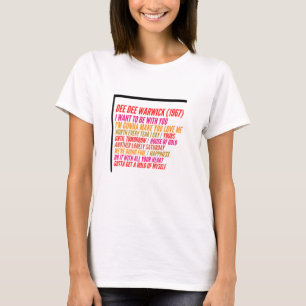 Camiseta Cobrir Dee Warwick Vinyl 1967 Mulheres T-Shirt