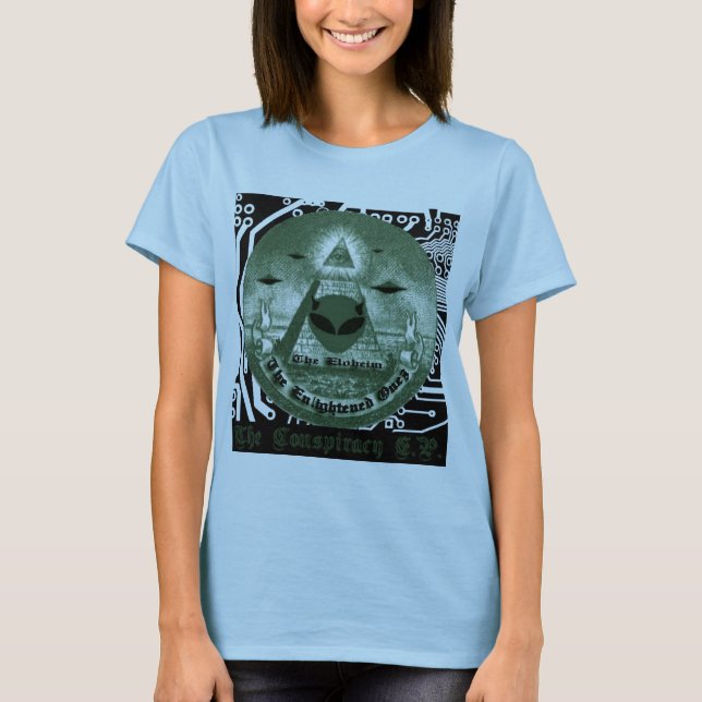 Camiseta cobrir do ep da conspiração do eloheim (Frente)