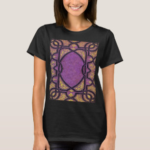 Camiseta Cobrir do Livro das Vinhas Roxo e Dourado