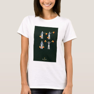 Camiseta Cobrir do menu a bordo do QE2 (litho da cor)