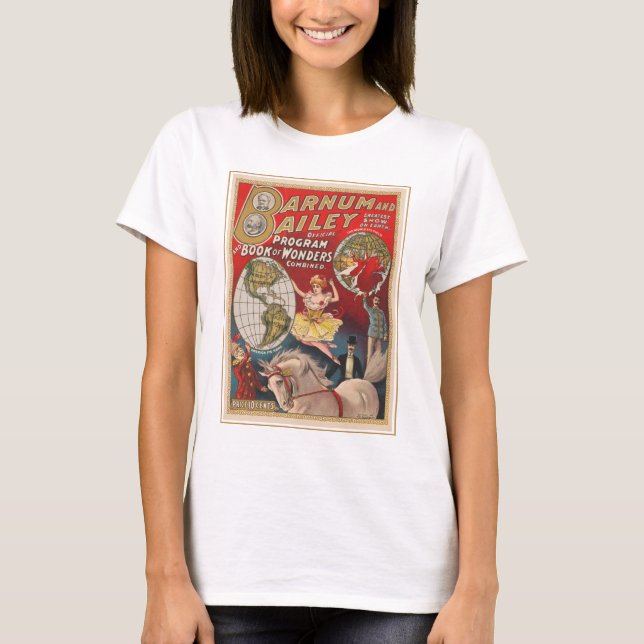 Camiseta Cobrir Do Programa Vintage Barnum E Bailey (Frente)