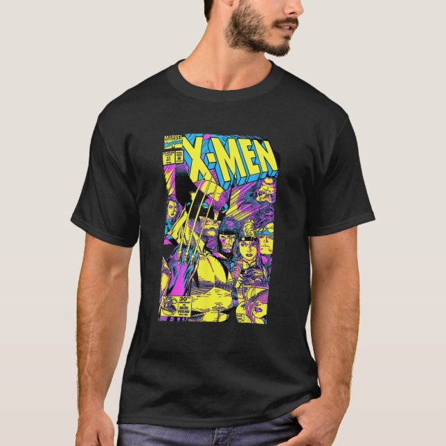 Camiseta Cobrir Epic Neon Comic da Equipe Wolverine do Marv (Frente)