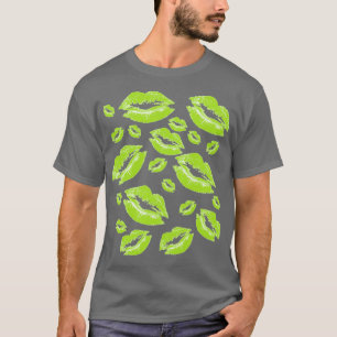 Camiseta Cobrir-Me Em Kisses Citrus Green Lipstick Flirtati