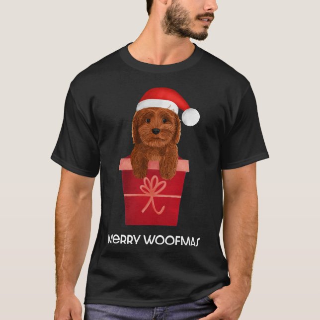 Camiseta Coca-Cola Vermelha Natal Cavapoo Cavoodle Dodle Cl (Frente)