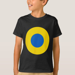 Camiseta Cocar de Aeronave Azul e Amarelo da Força Aérea da