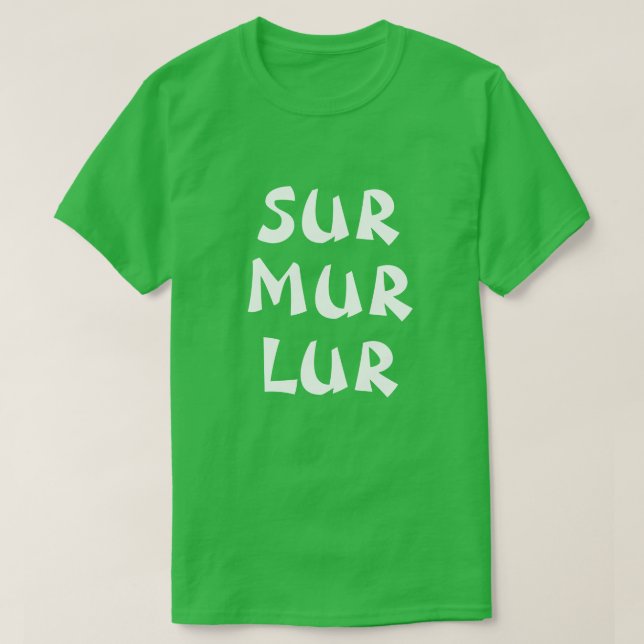 Camiseta cochilo de parede azeda em verde norueguês (Frente do Design)