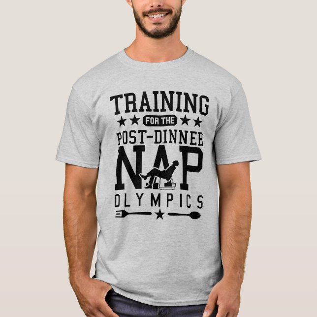 Camiseta Cochilo Engraçado para as Olimpíadas de Soneca de  (Frente)