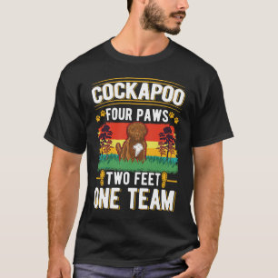 Camiseta Cockapoo 4 patas 2 pés uma equipe Cockapoo