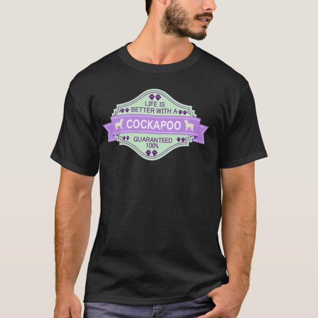 Camiseta Cockapoo A vida é melhor com o Cockapoo T (Frente)