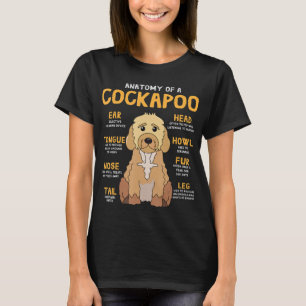 Camiseta Cockapoo Anatomia Cão Engraçado Mãe Pai Presente B