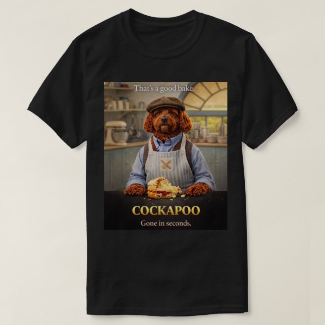 Camiseta Cockapoo Baking Shirt | Funny Dog Cake Gift (Frente do Design)