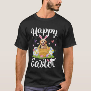 Camiseta Cockapoo Cão Feliz Páscoa Caça ao Ovo Coelho Orelh