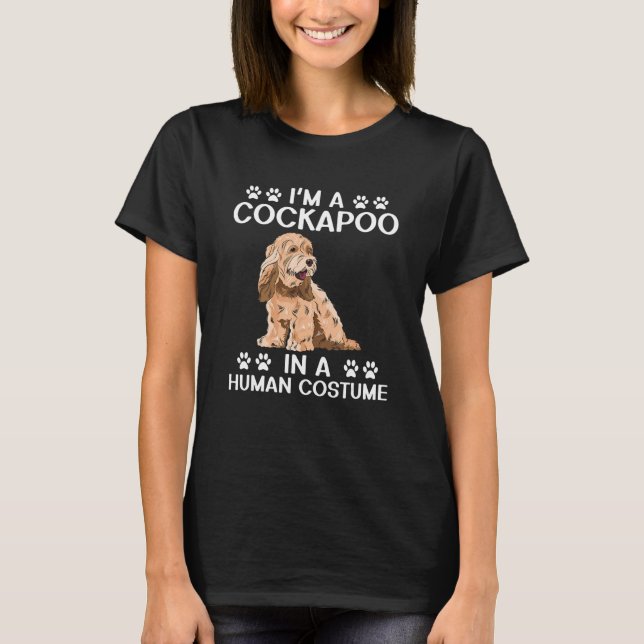Camiseta Cockapoo Dog Owner I'm A Cockapoo In A Human Costu (Frente)