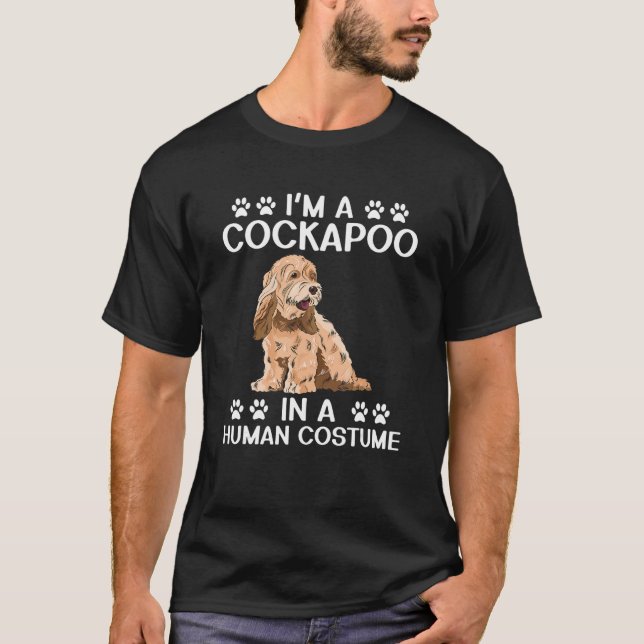 Camiseta Cockapoo Dog Owner I'm A Cockapoo In A Human Costu (Frente)