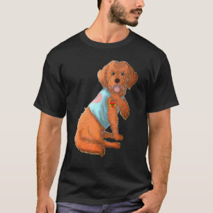 Camiseta Cockapoo Eu Amo A Mãe Tatuar Dia de as mães De Cac