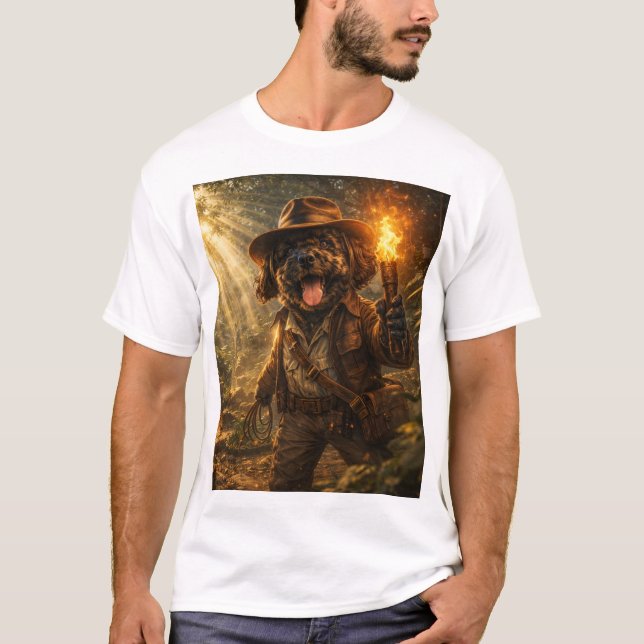 Camiseta Cockapoo Explorer Presente de Cão de Aven (Frente)