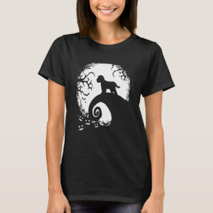 Camiseta Cockapoo Halloween sob a Luz da Lua Cão Assustador