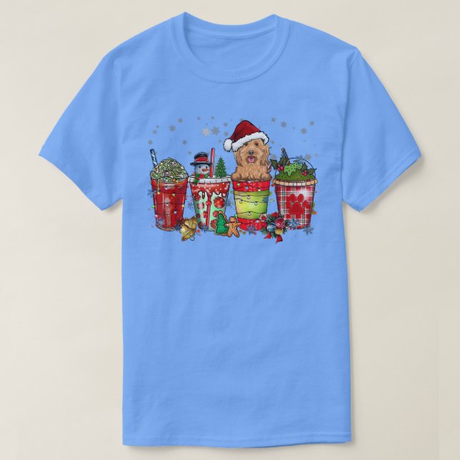 Camiseta Cockapoo Latim Latim Doce Neve Natal (Frente do Design)