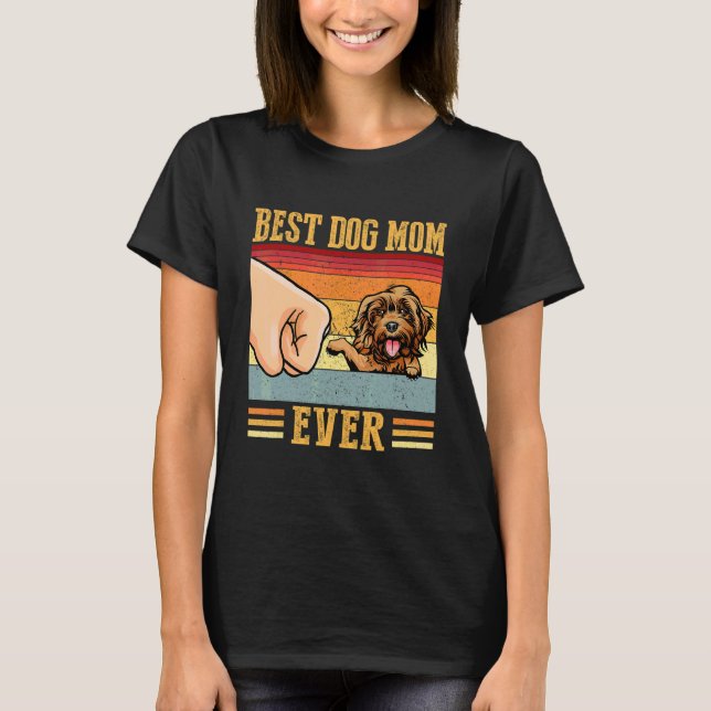 Camiseta Cockapoo Mãe Melhor Cachorro Mãe Nunca (Frente)