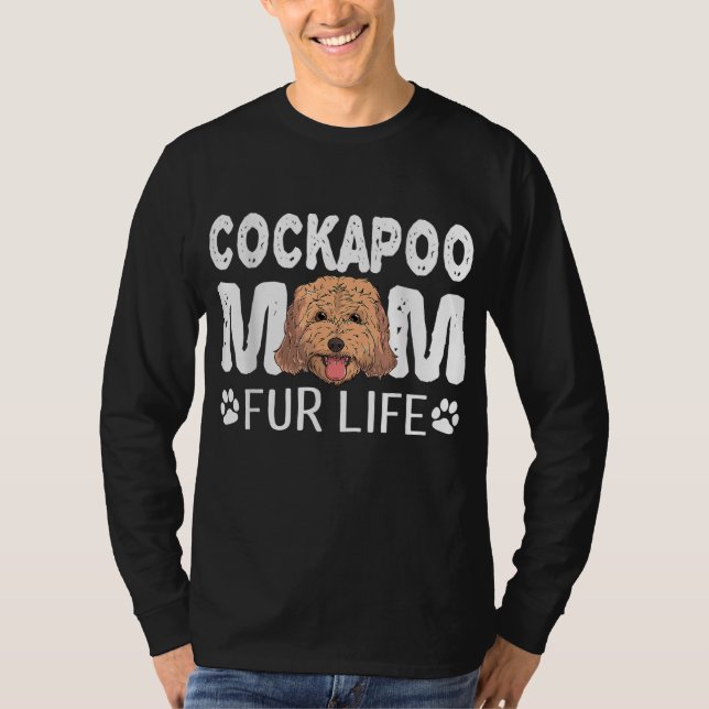 Camiseta Cockapoo Mãe Pele Vida Cão Dia de as mães Cão Cach (Frente)