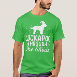 Camiseta Cockapoo pela neve Natal Ano Novo engraçado