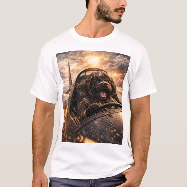 Camiseta Cockapoo Pilot T Shirt Dog Pilot Gift (Frente)