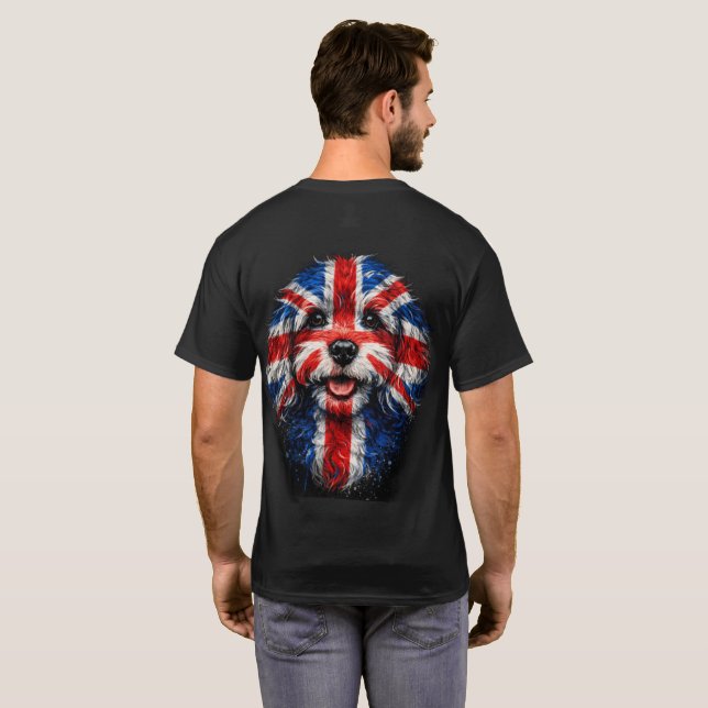 Camiseta Cockapoo Union jack cool t-shirt (Parte Traseira Completa)