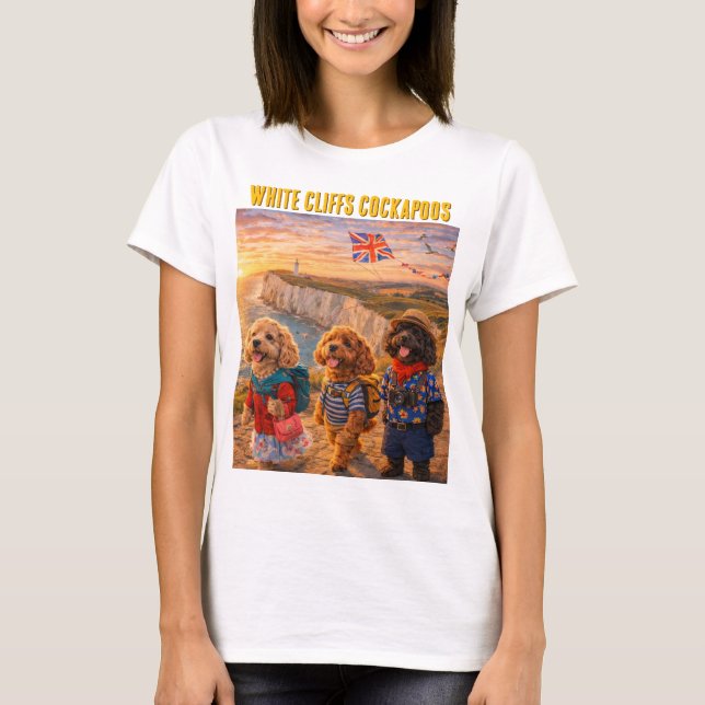 Camiseta Cockapoo White Cliffs Shirt Funny Dog Gift UK (Frente)