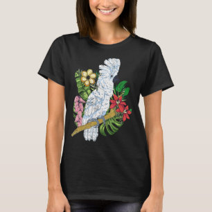 Camiseta Cockat de aves tropicais de papagaio tropical