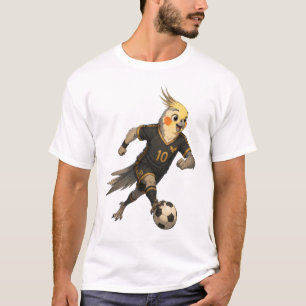 Camiseta Cockatiel Atleta de Futebol Fofo