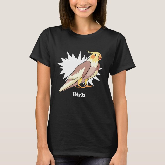 Camiseta Cockatiel Birb Meme Yellow Cute Bird for Parrot Ow (Frente)