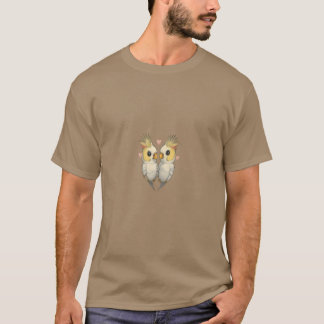 Camiseta Cockatiel Cockatiels Coração Aves