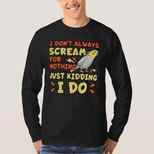 Camiseta Cockatiel Cockatoo Lutino Weiro Bird Parrot Quarri