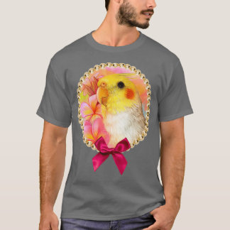 Camiseta Cockatiel com frangipani
