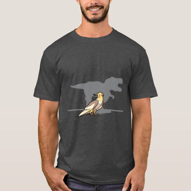 Camiseta Cockatiel Dino bird budgie vintage (Frente)