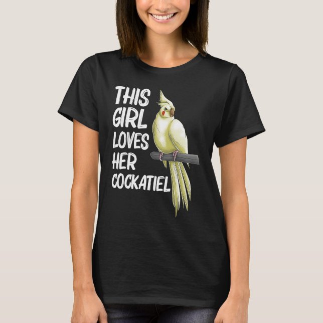 Camiseta Cockatiel  for Girls Kids Bird Parrot  Owner (Frente)