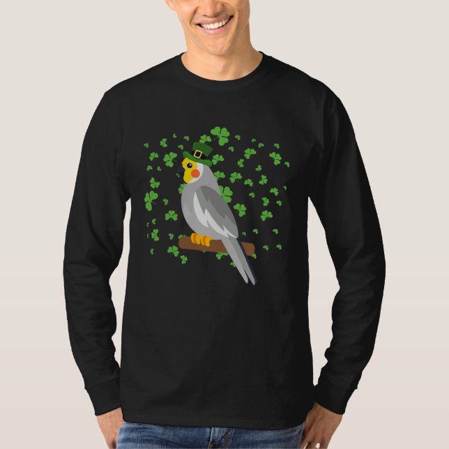 Camiseta Cockatiel Leprechaun Shamrock St Patricks Day (Frente)