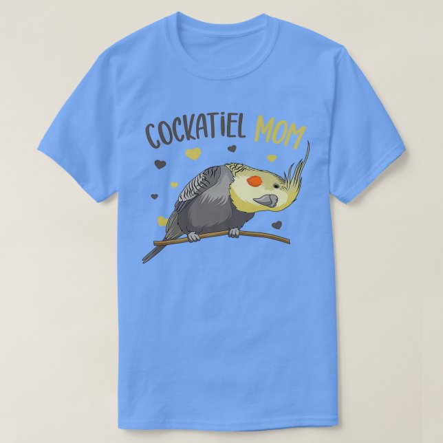 Camiseta Cockatiel Mãe Pássaro Engraçado Mulheres 1 (Frente do Design)