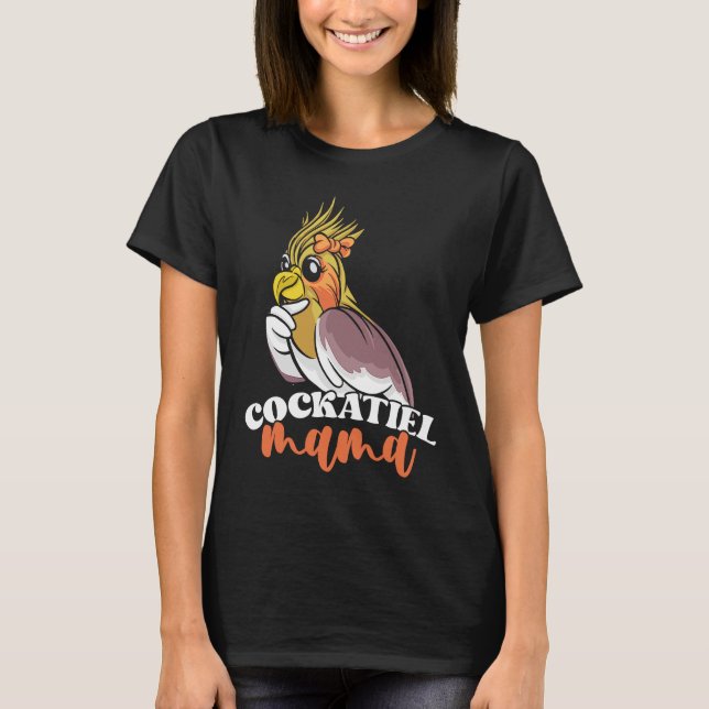 Camiseta Cockatiel Mama Cute Bird Mom for Parrot Owners (Frente)