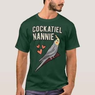 Camiseta Cockatiel Nannie Parrot Proprietária Avó Cockatoo