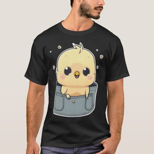 Camiseta Cockatiel Pocket Quarrion Weiro Bird Parrot   1 (Frente)